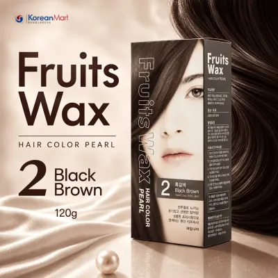 Welcos Fruits Wax Hair Color Pearl (2 Black Brown) - 120gm